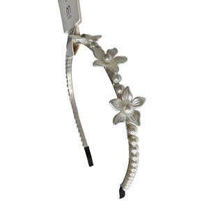 Acrylic Floral and Pearl Headband